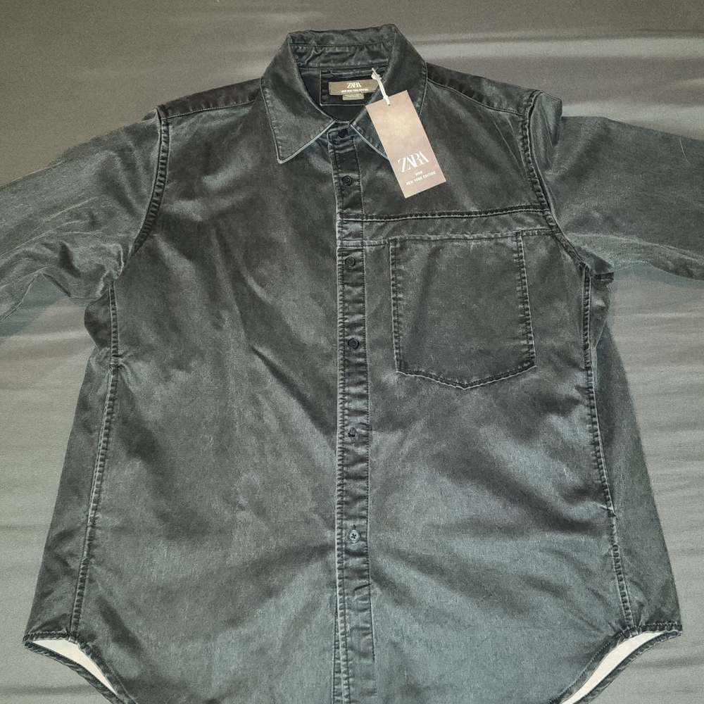 Zara Black Denim Shirt